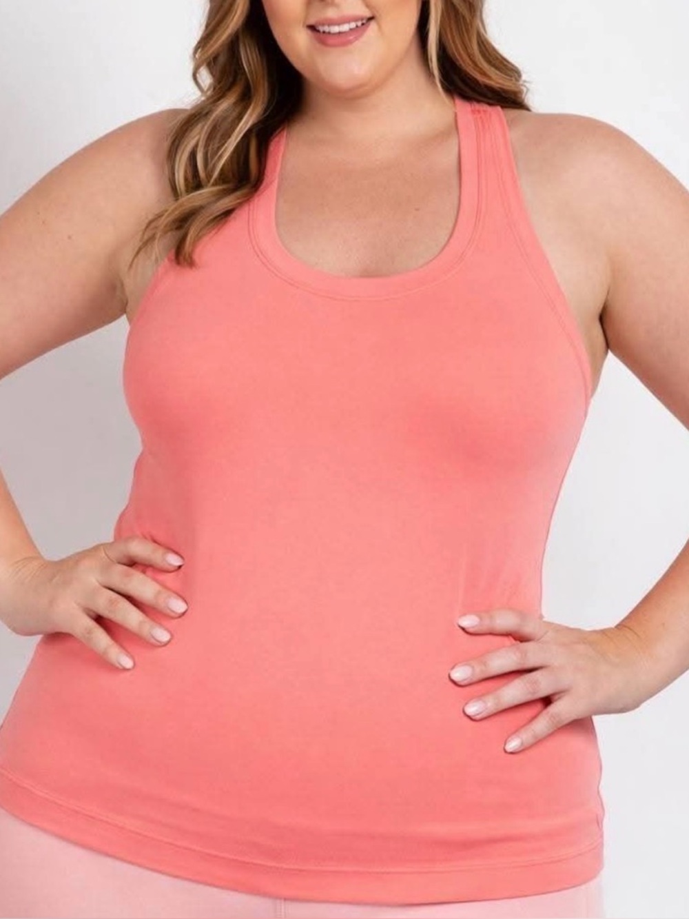 Rae Mode Women's Coral Racerback Active Tank Top